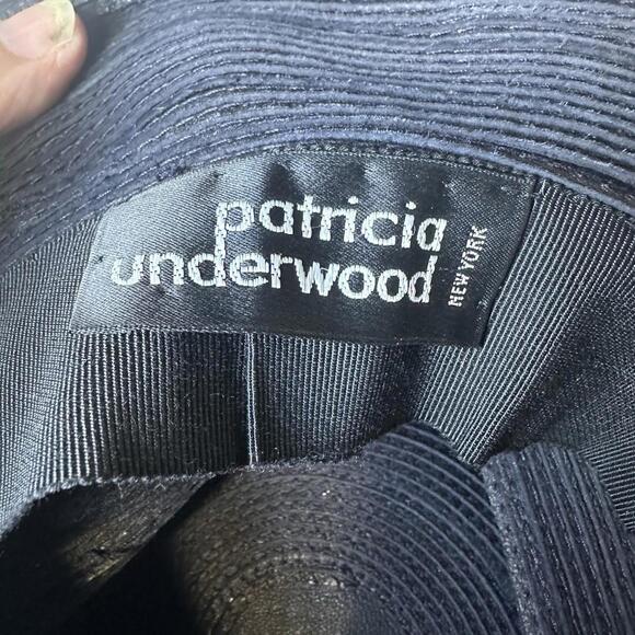 Vintage Y2K Patricia Underwood Black Leather Cord Floppy Hat Boho Witchy Relaxed - Picture 7 of 9